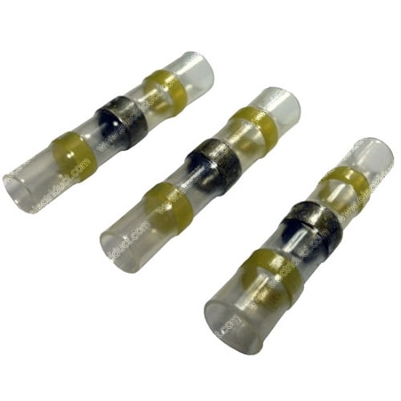 Electriduct Butt Splice Wire Connector, 10 AWG Max, Yellow, Modified Polyolefin Insulation HS-HP-SS-10-YL-25